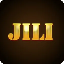 โลโก้ JILI โลโก้ตัวอักษร JILI สีทองบนพื้นดำ