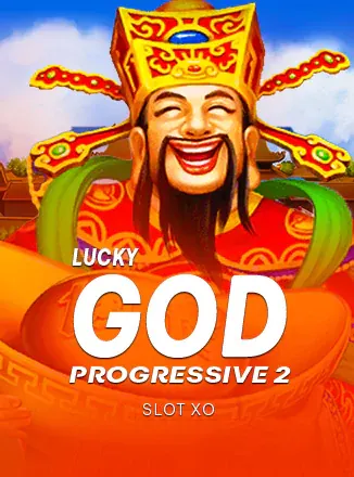 ปกเกม Lucky God Progressive 2 ปกเกมเทพเจ้าโชคลาภสไตล์จีนสวมเครื่องทอง