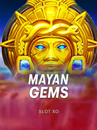 ปกเกม Mayan Gems ปกเกมหน้ากากมายันสีทอง