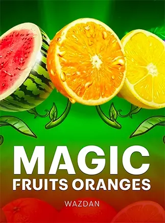 ปกเกม Magic Fruits Oranges ปกเกมส้มและแตงโมพื้นเขียว