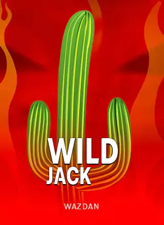 ปกเกม Wild Jack ปกเกมกระบองเพชรสีเขียวพื้นแดง