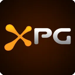 โลโก้ XPG โลโก้ตัวอักษร XPG สีส้มขาว